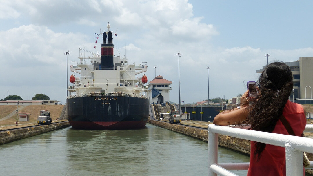 Tag 14 Panama Stadt: Teildurchquerung Panama-Kanal