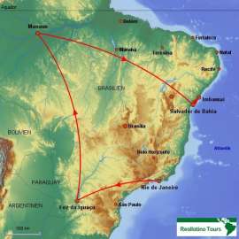 Reisekarte Gemeinsam Brasilien entdecken