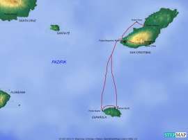 Reisekarte Galapagos-Gruppenreise als Reisebaustein