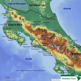 Reisekarte Flexibel und individuell durch Costa Rica mit dem Open Voucher