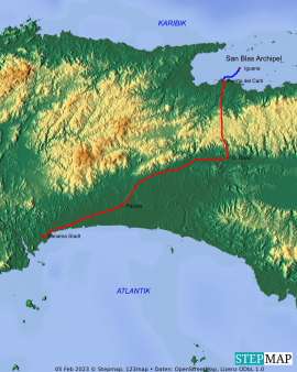 Reisekarte Die San Blas Inseln sind das begehrteste Reiseziel Panamas