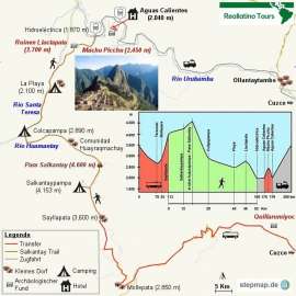 Reisekarte Salkantay Trail - viel mehr als nur Alternative zum Inka Trail!