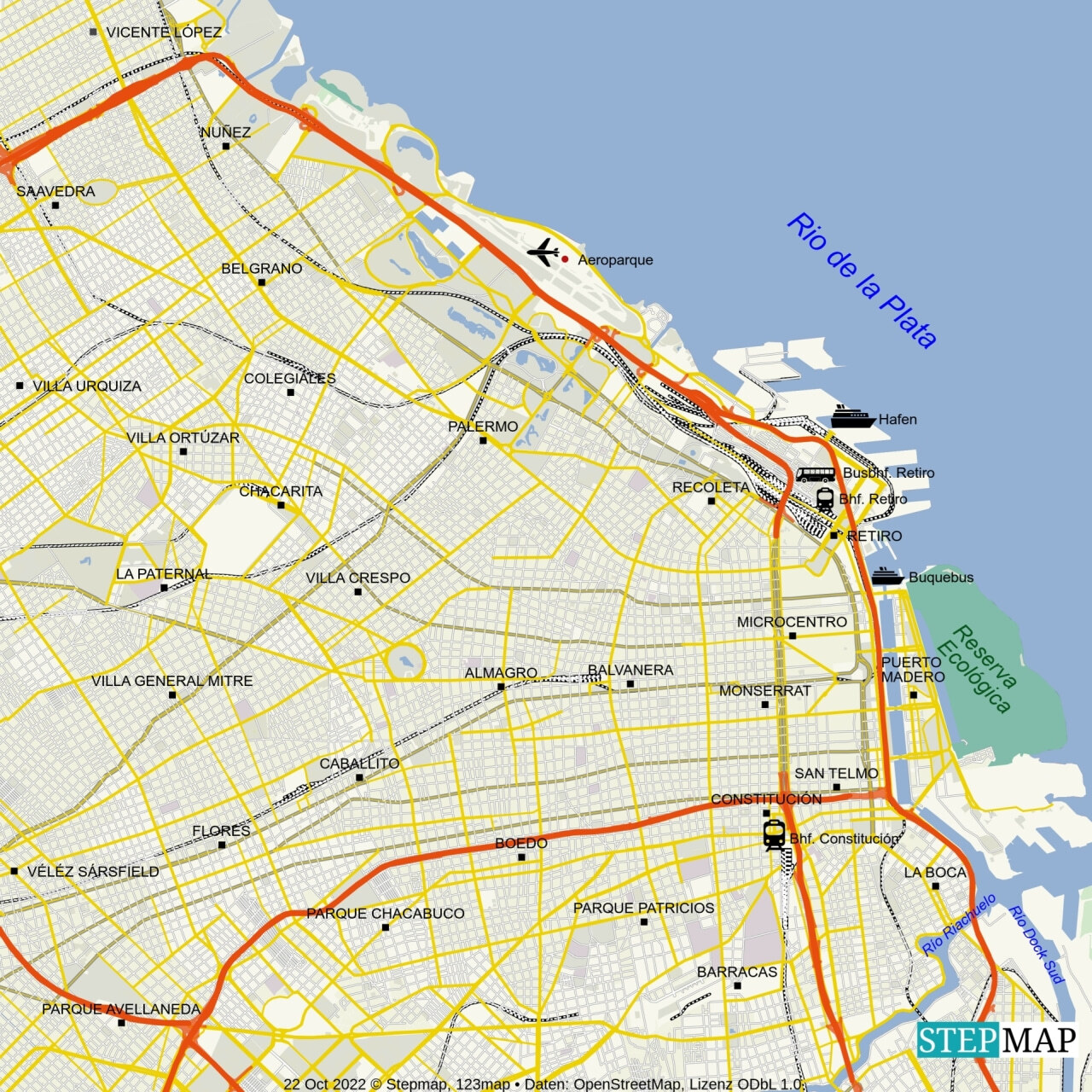 Stadtteilplan Buenos Aires