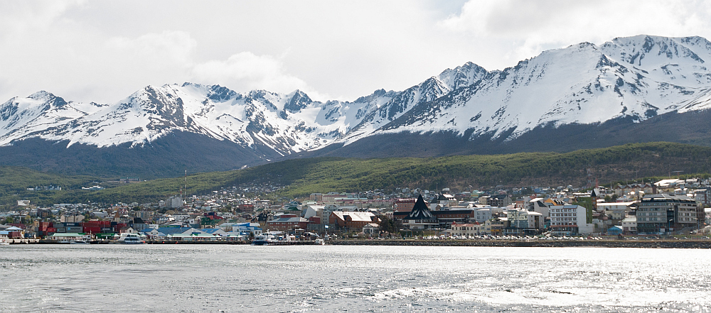Blick auf südlichste Stadt der Welt, Ushuaia, Argentinien