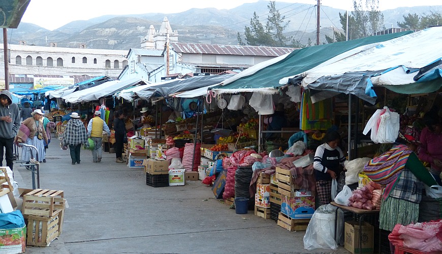Chivay Peru, Markt Chivay Peru, Markt
