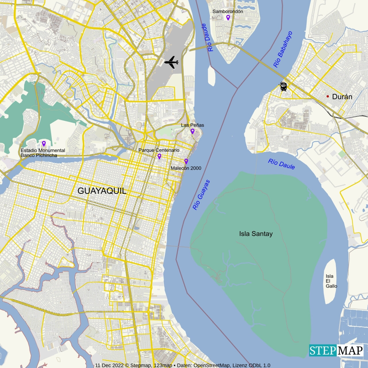 Landkarte Guayaquil