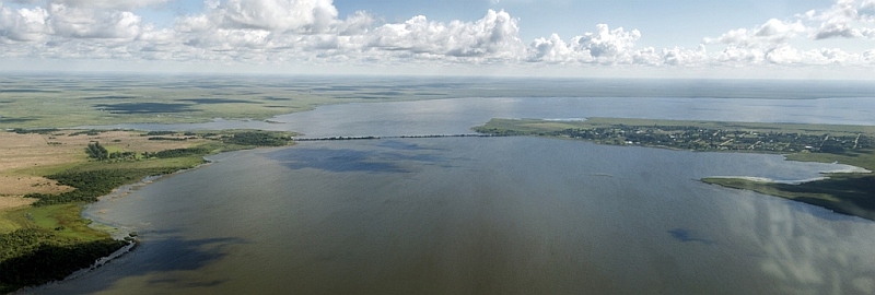 Blick auf Laguna Iberá und Colonia Carlos Pellegrini, Argentinien