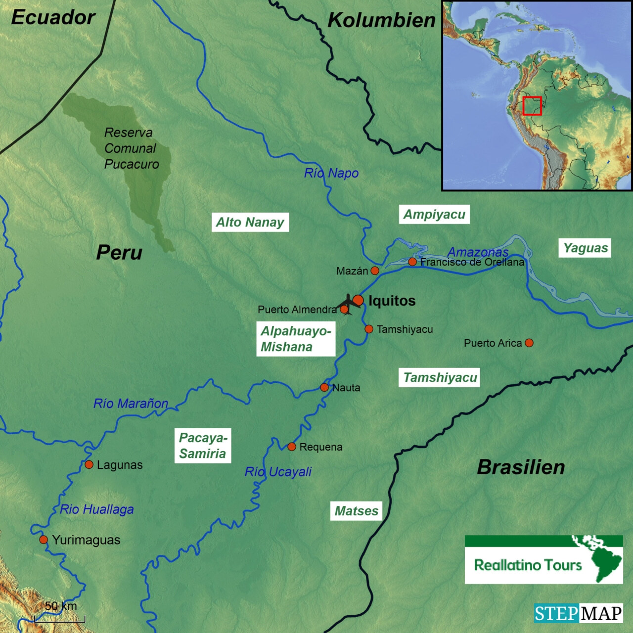 Übersichtskarte Iquitos