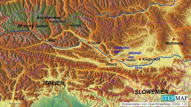 Kärnten Landkarte