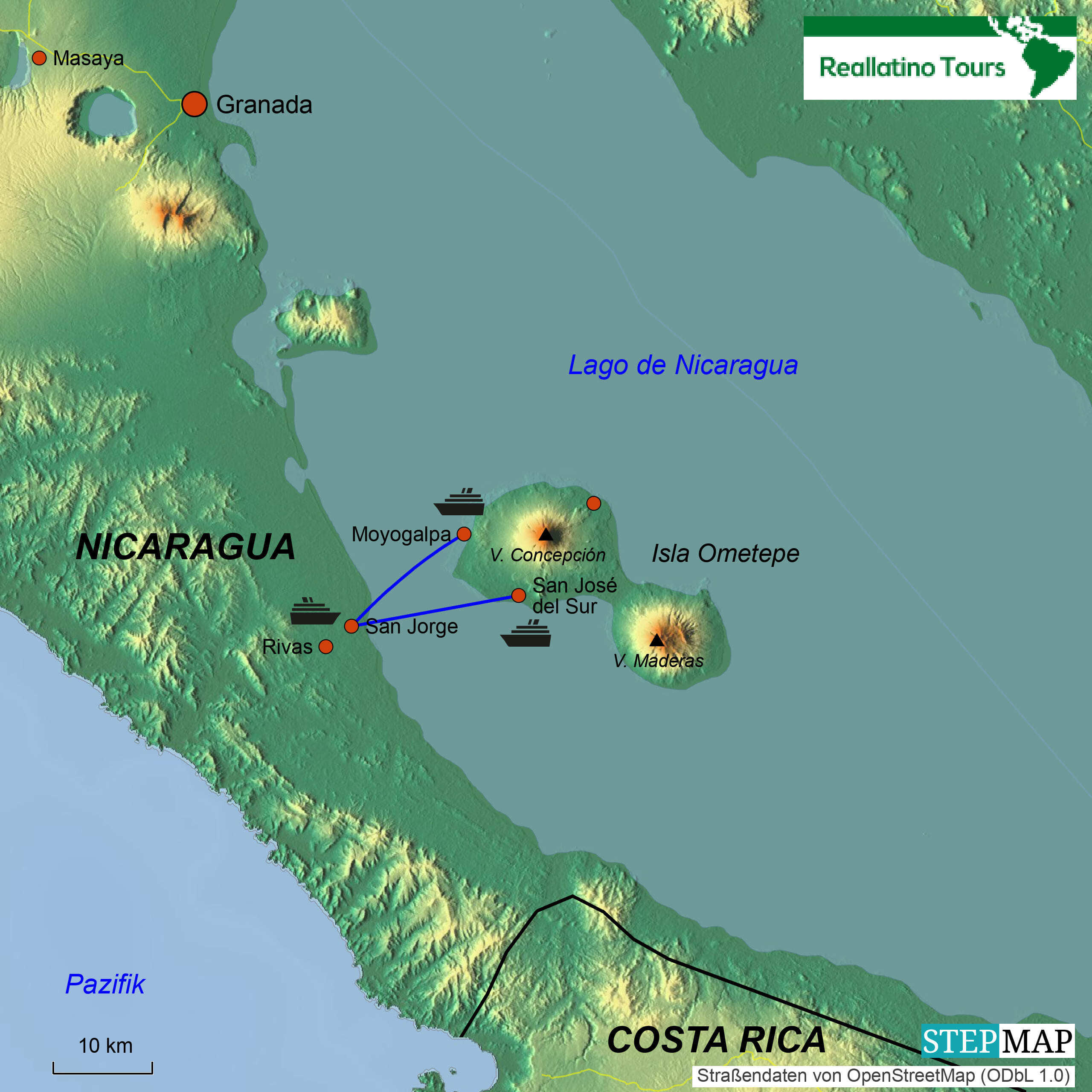 Übersichtskarte Ometepe