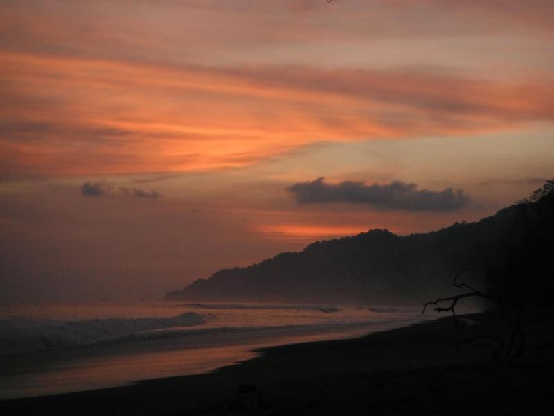 Sonnenuntergang Nationalpark Corcovado Halbinsel Osa, Costa Rica
