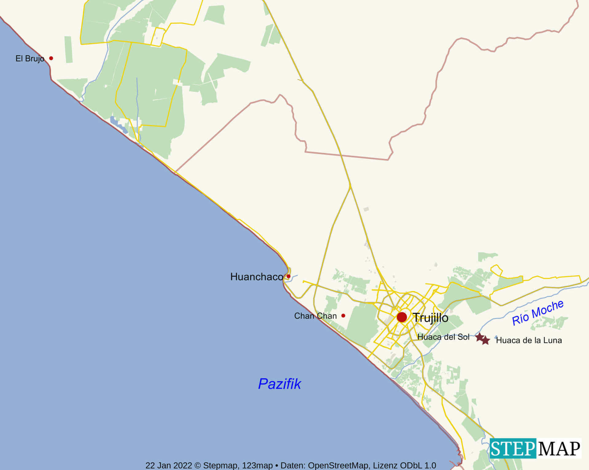 Landkarte Trujillo