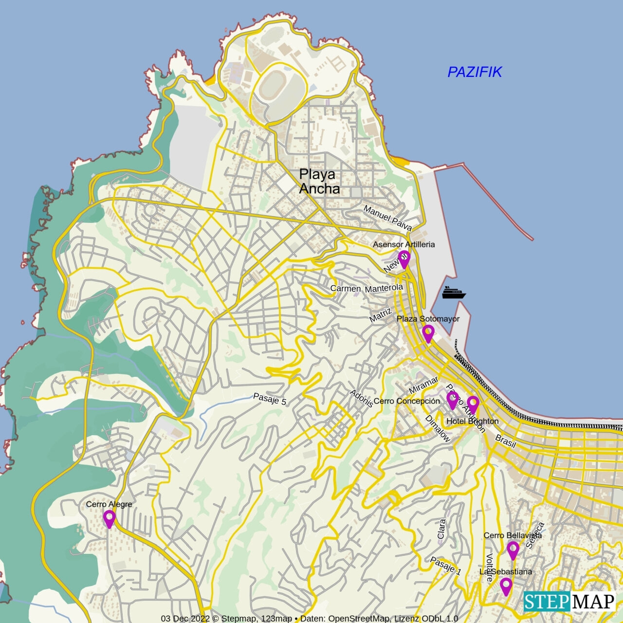 Landkarte Valparaíso